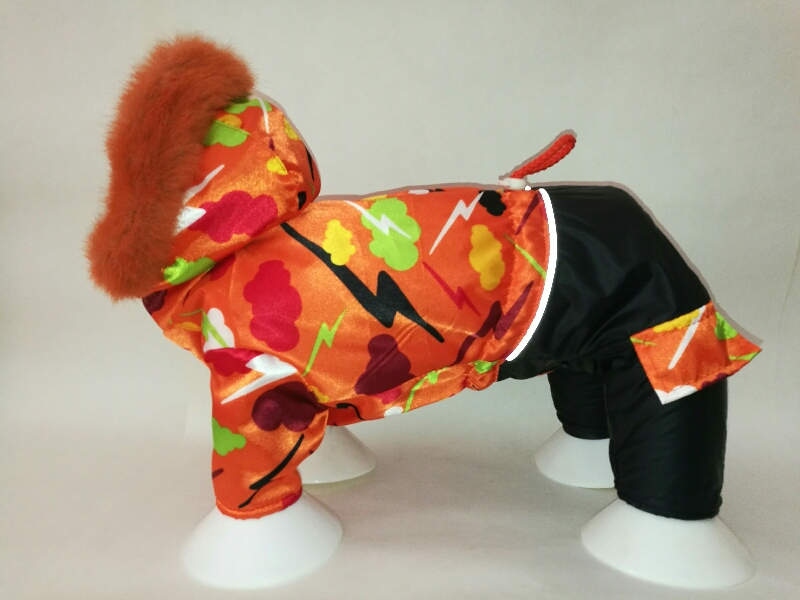 Siltināts suņu mētelis ar kapuci, S